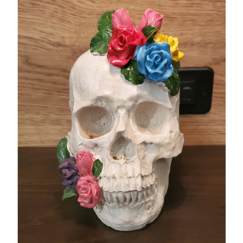 Halloween decorative skull. Dia De Los Muertos Sku
